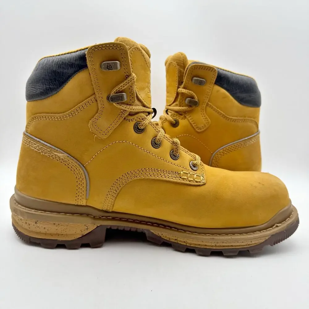 Rocky Mens Rams Horn Composite Toe Work Boot Size 10 Wide Brown Waterproof EUC